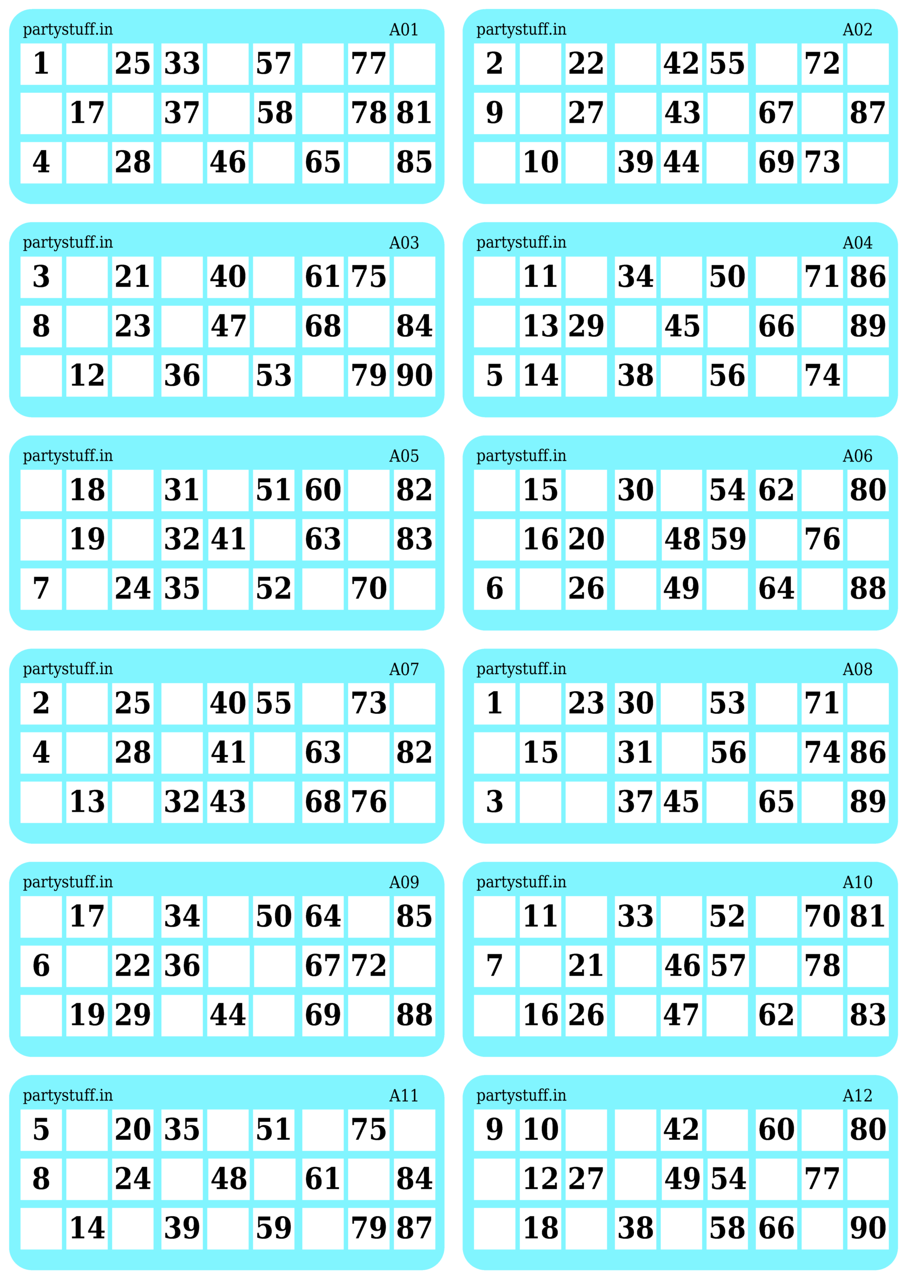 Cheap Tambola Tickets Book