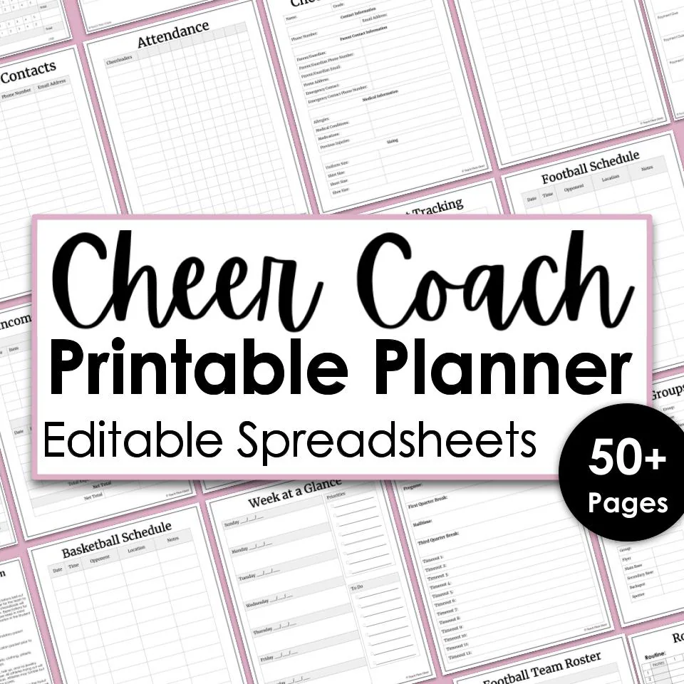 Cheer Coach Binder Pages Cheer Coach Cheer Coach Binder Pages Cheer Coach