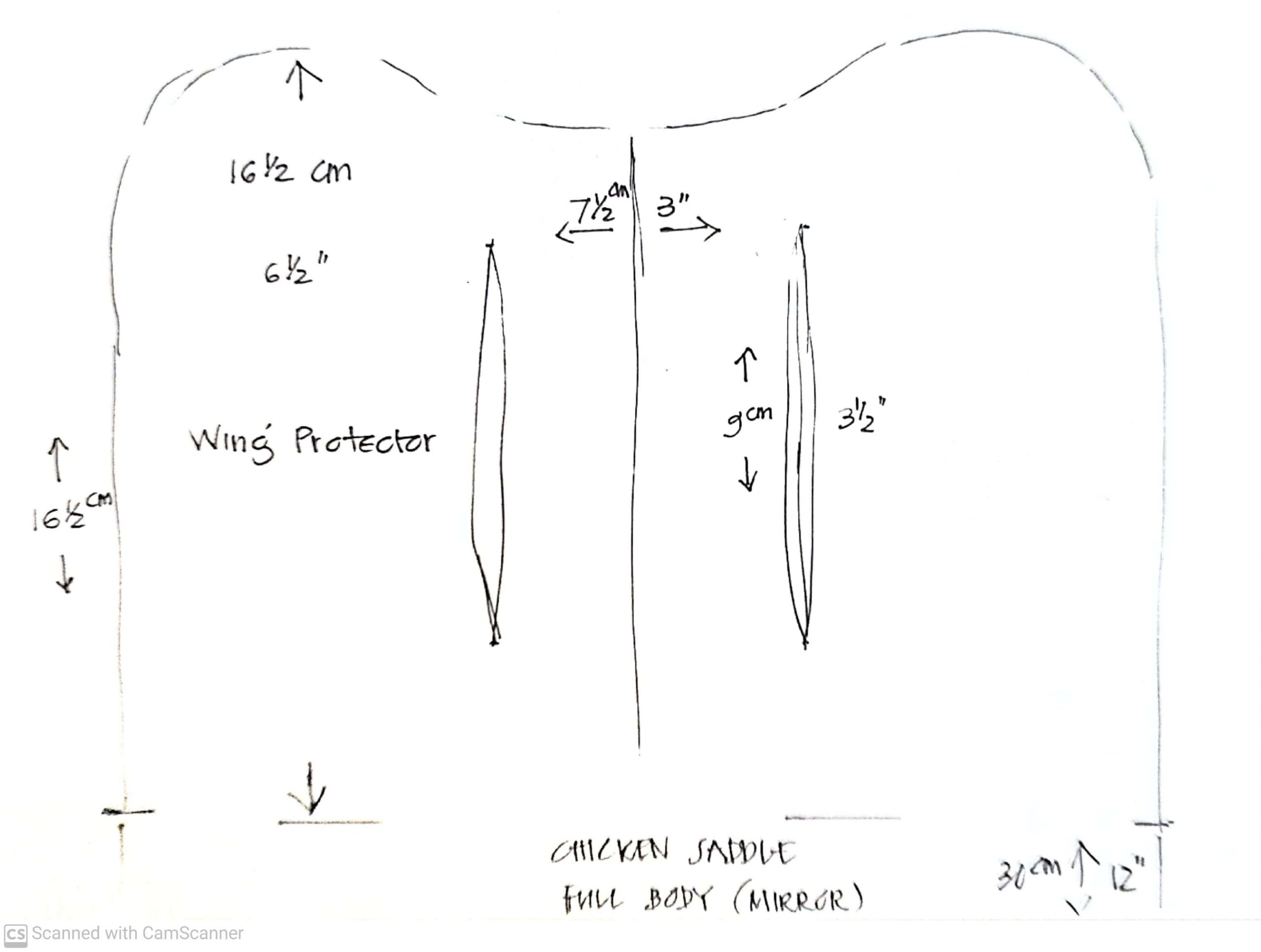 free printable chicken saddle pattern