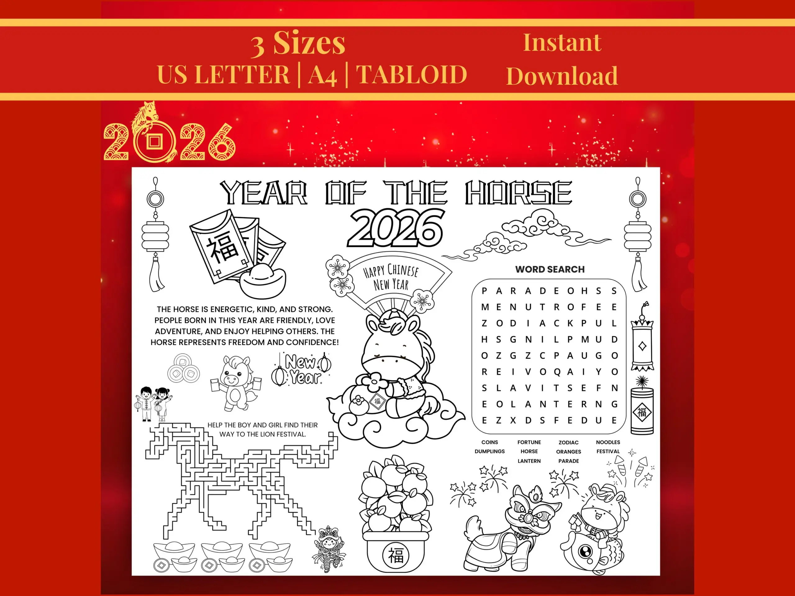 Chinese Zodiac Placemats