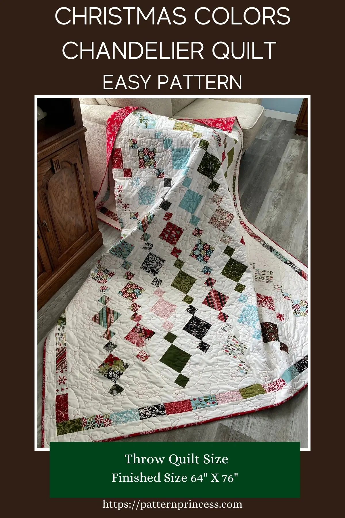 Christmas Colors Chandelier Quilt Easy Pattern Christmas Colors Chandelier Quilt Easy Pattern