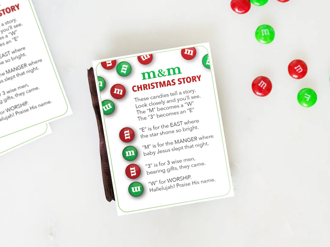 Christmas Mm Tag Printable Christmas