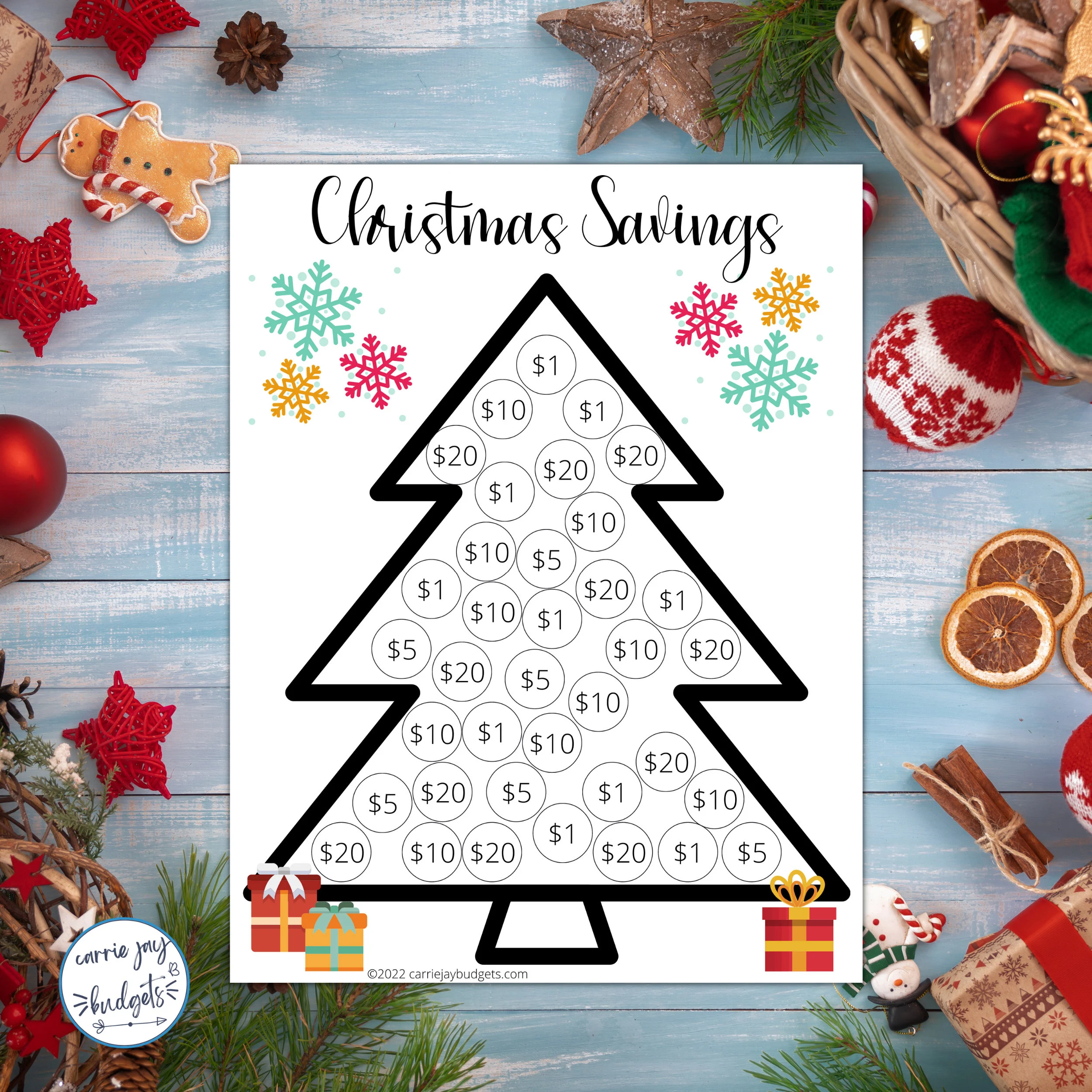 Christmas Savings Challenge Printable Christmas Savings Challenge Printable