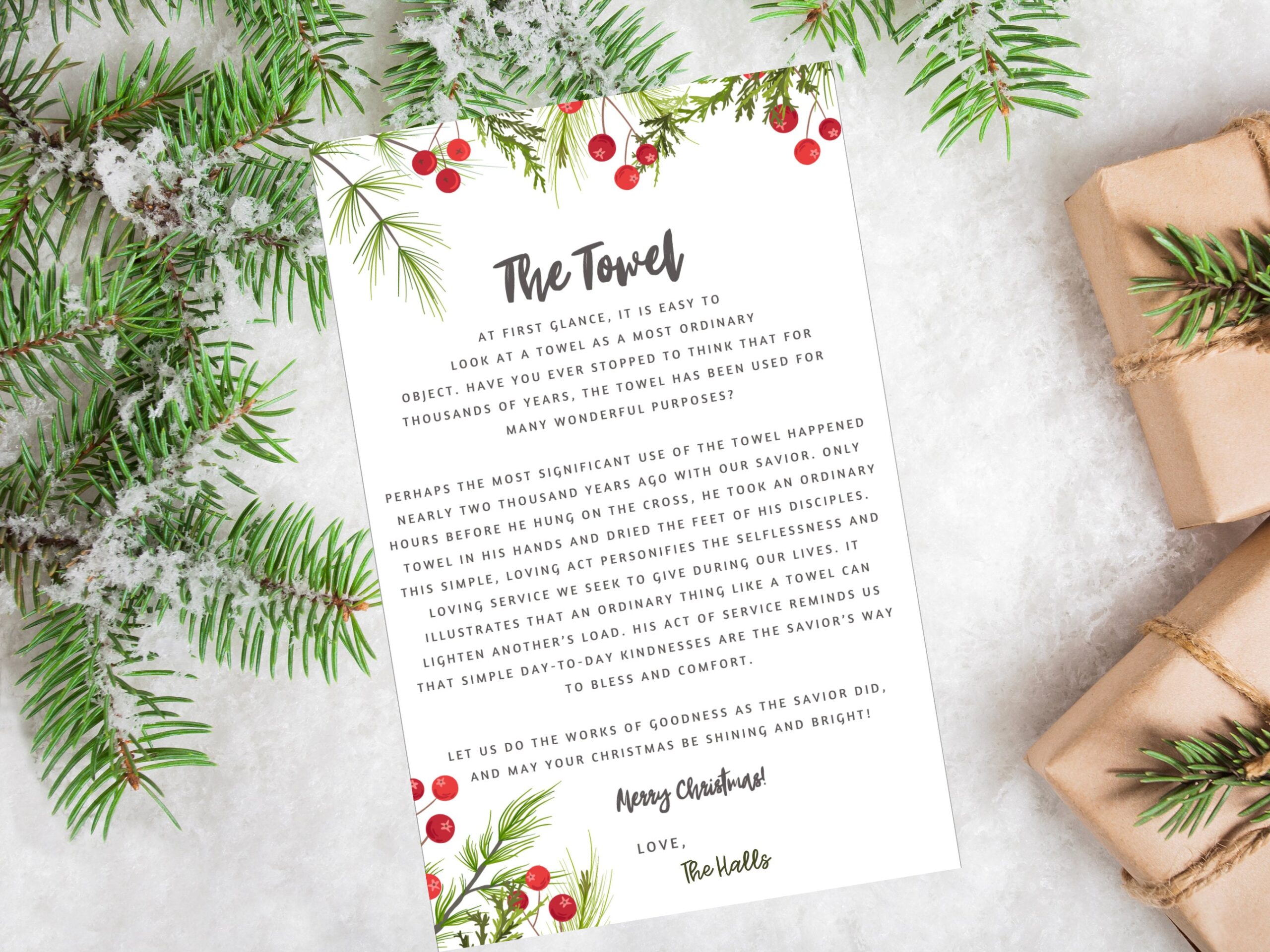 Christmas Towel Poem Merry Christmas Tag Christmas Towel Poem Merry Christmas Tag