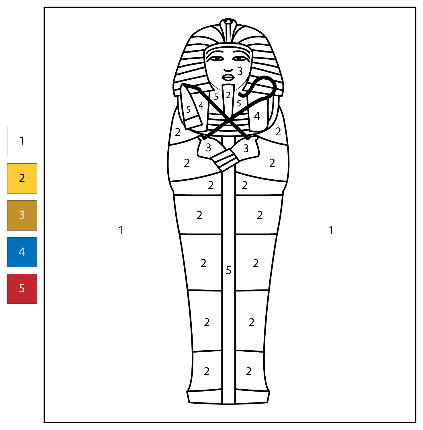 Color By Number Sarcophagus Color By Number Sarcophagus
