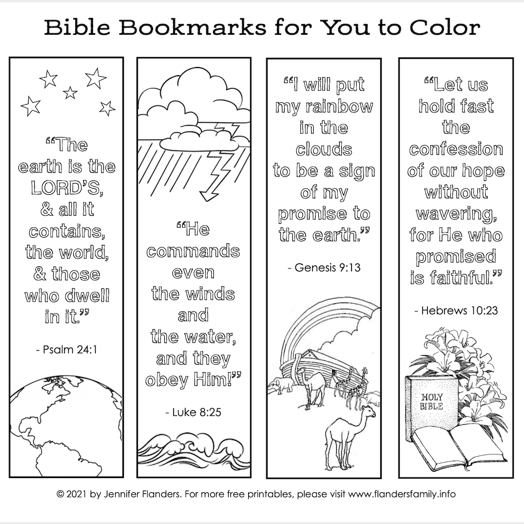Color Your Own Bible Bookmarks Color Your Own Bible Bookmarks