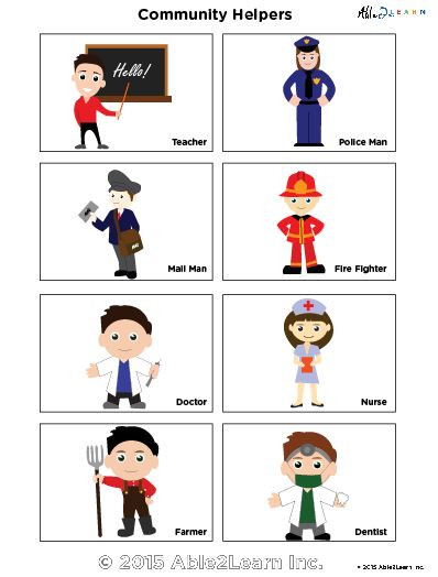 Community Helper Flashcards 1 Pages Community Helper Flashcards 1 Pages