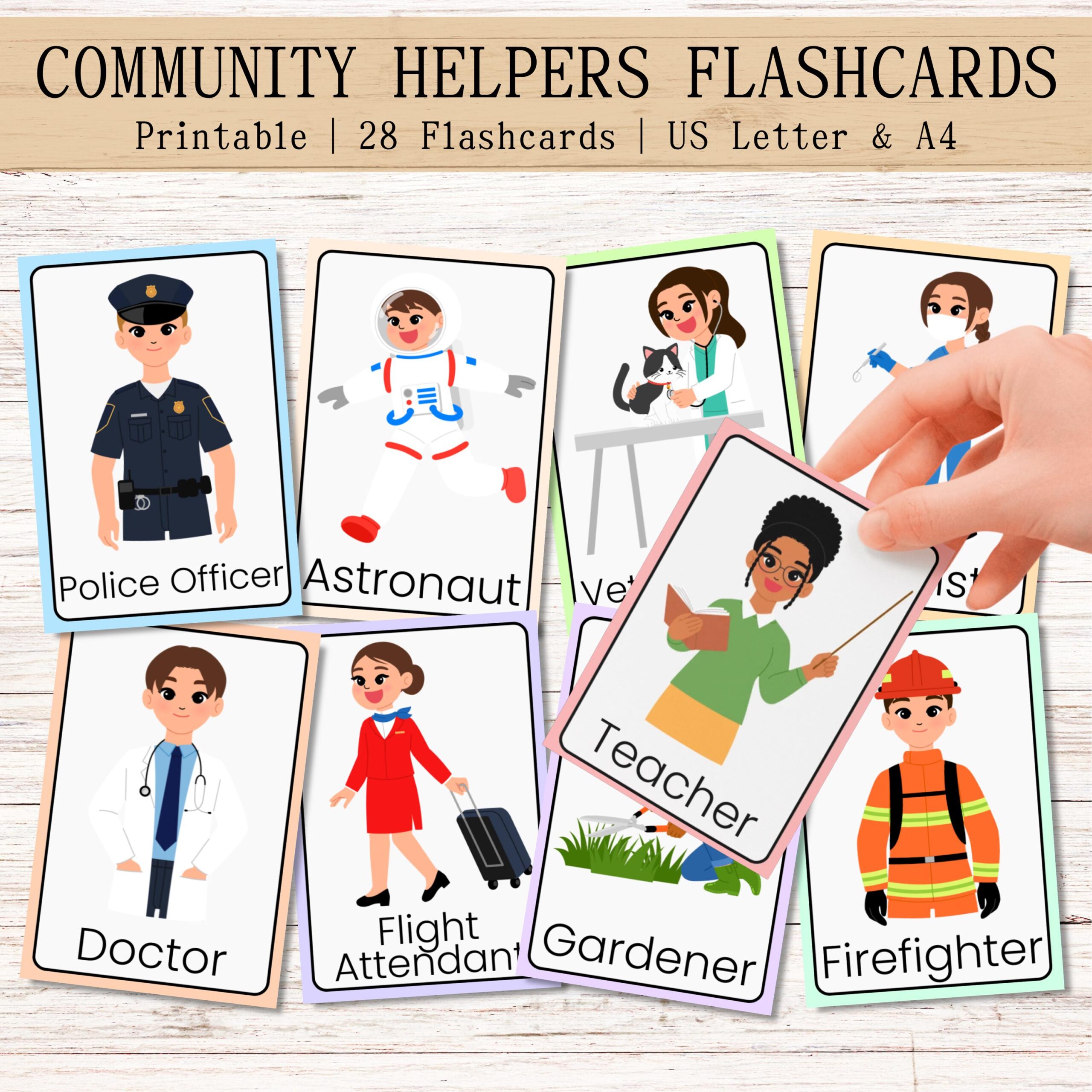 free printable community helpers flashcards free printable community helpers flashcards