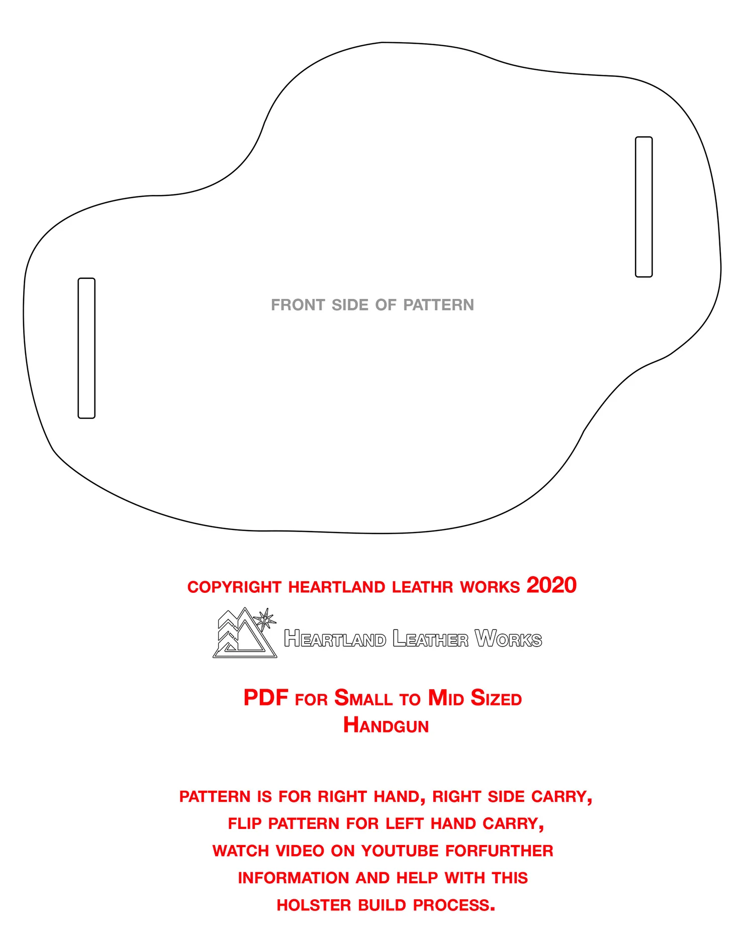 Compact Holster Pattern Pdf Digital Download