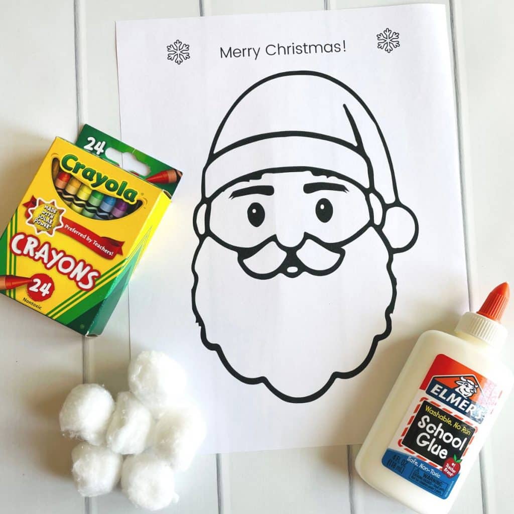 Cotton Ball Santa Craft