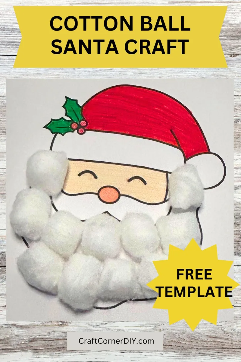 Cotton Ball Santa Craft