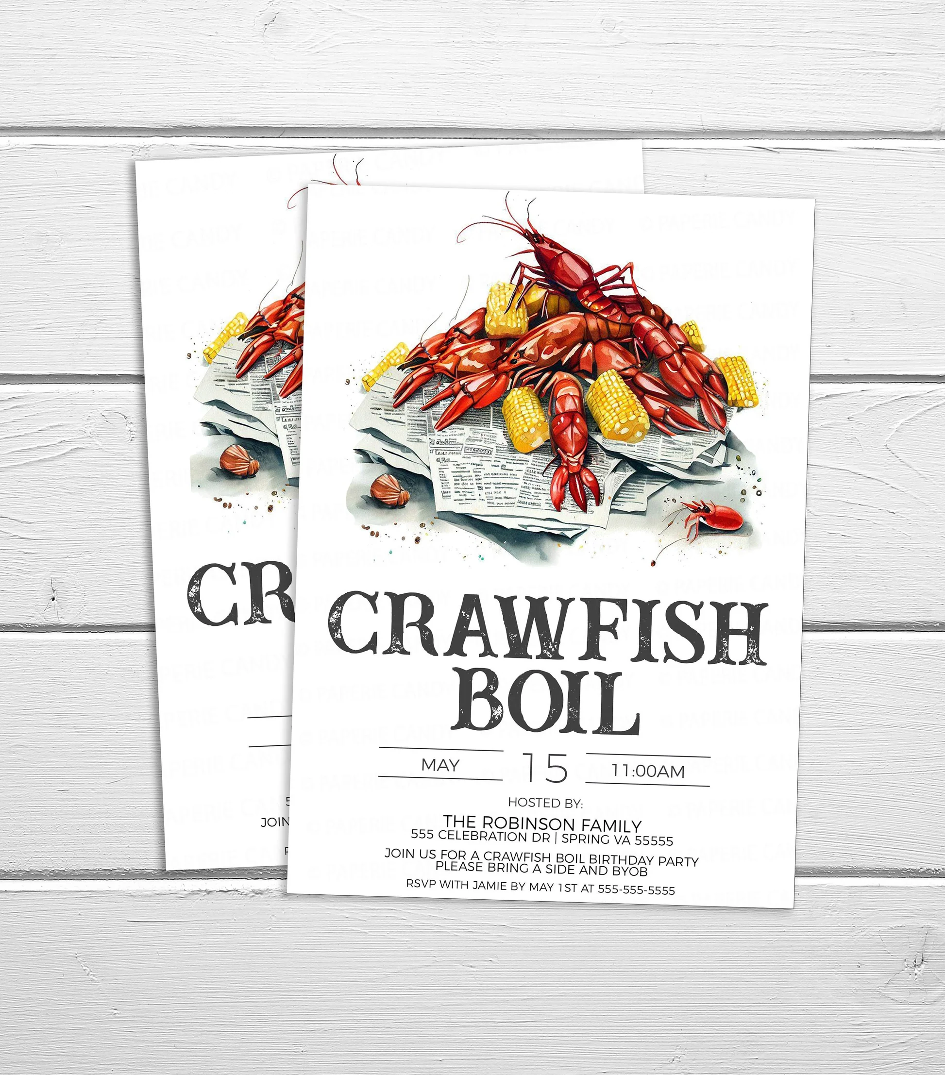 Crawfish Boil Invitation Crawfish Boil Invite Crawfish Boil Birthday Crawfish Graduation Party Beer And Boil Editable Printable Template
