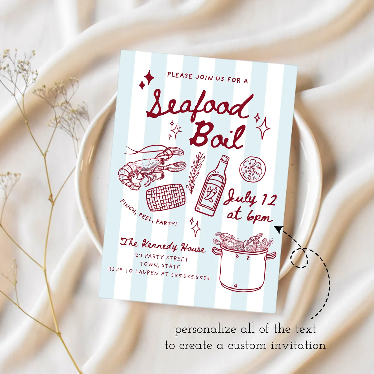 Crawfish Boil Invitation Crawfish Boil Party