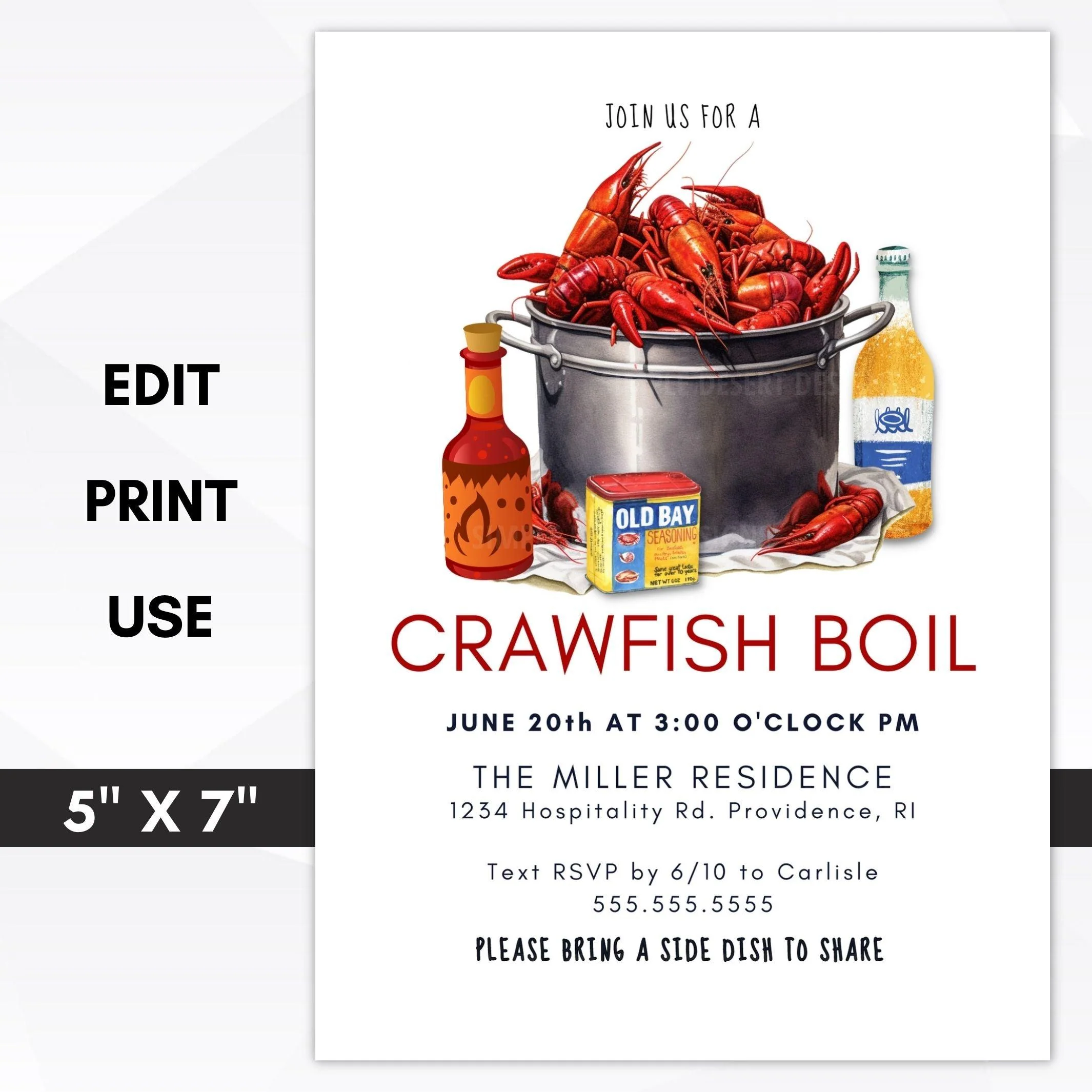 Crawfish Boil Invitation