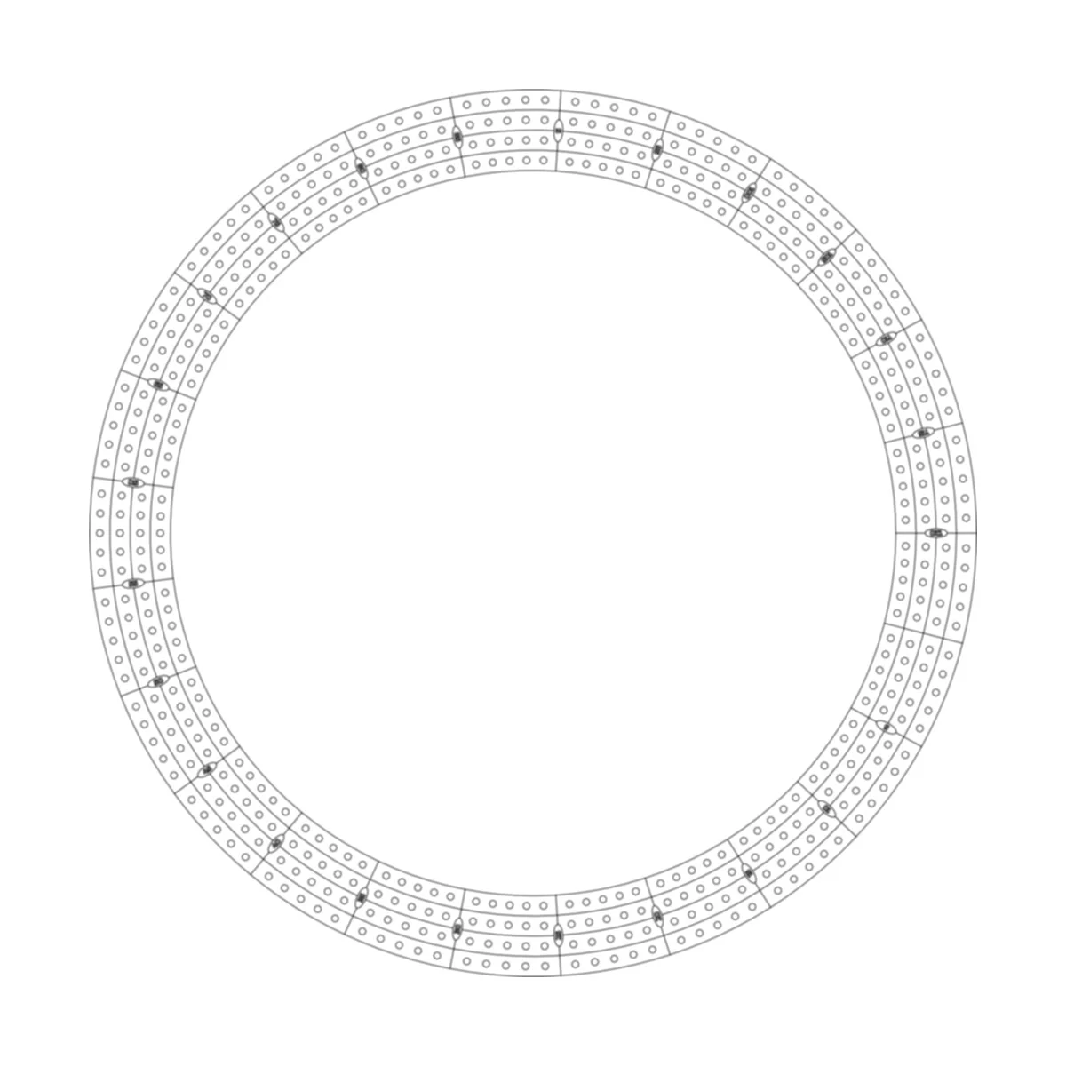 Cribbage Board Pattern Template Circle Cribbage Board Pattern Template Circle