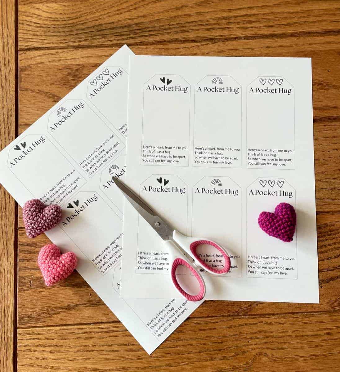 Crochet Pocket Hug Printable