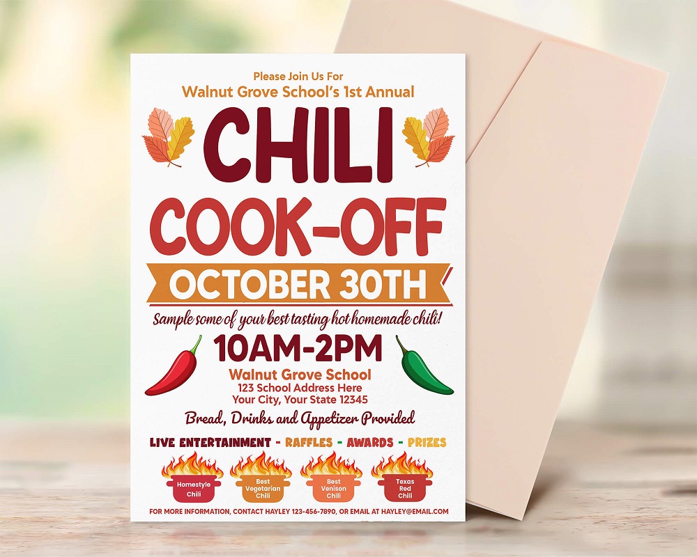 printable chili cook off flyer template free