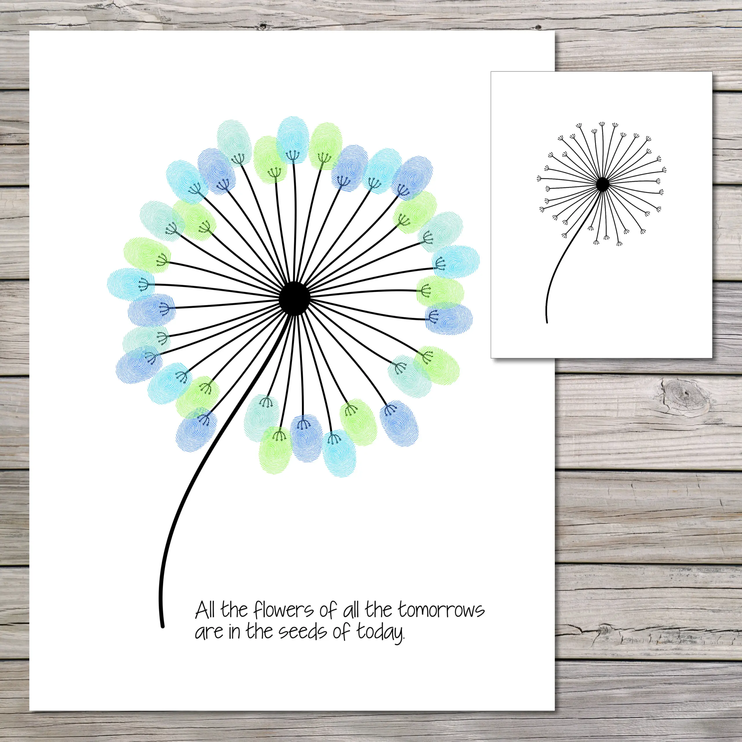 printable free thumbprint dandelion template printable free thumbprint dandelion template