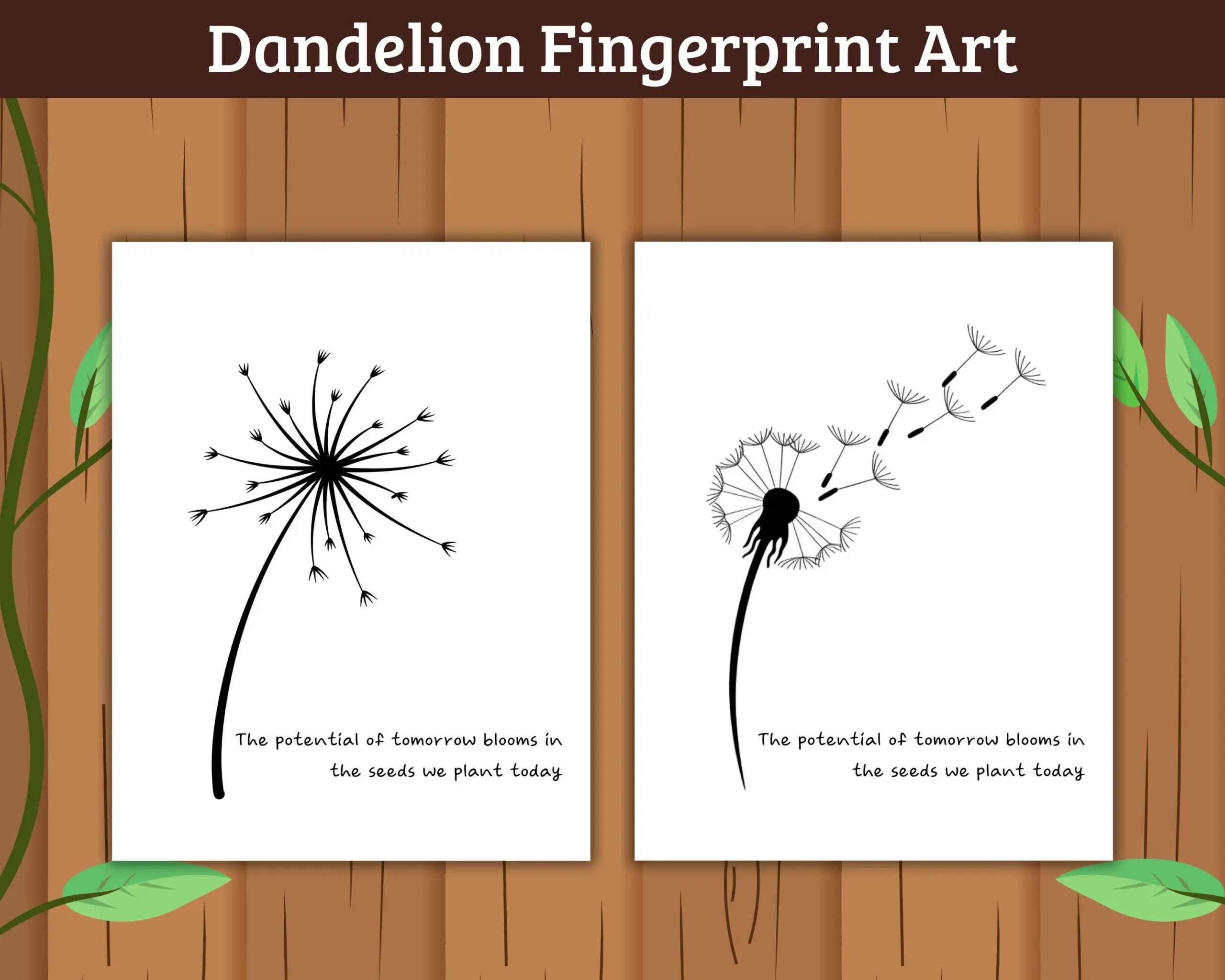 Dandelion Fingerprint Art Kids Diy Dandelion Fingerprint Art Kids Diy