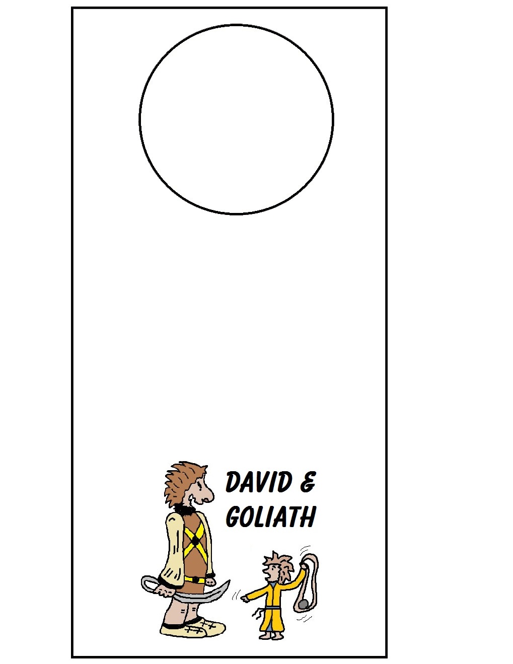 David And Goliath Doorknob Hanger