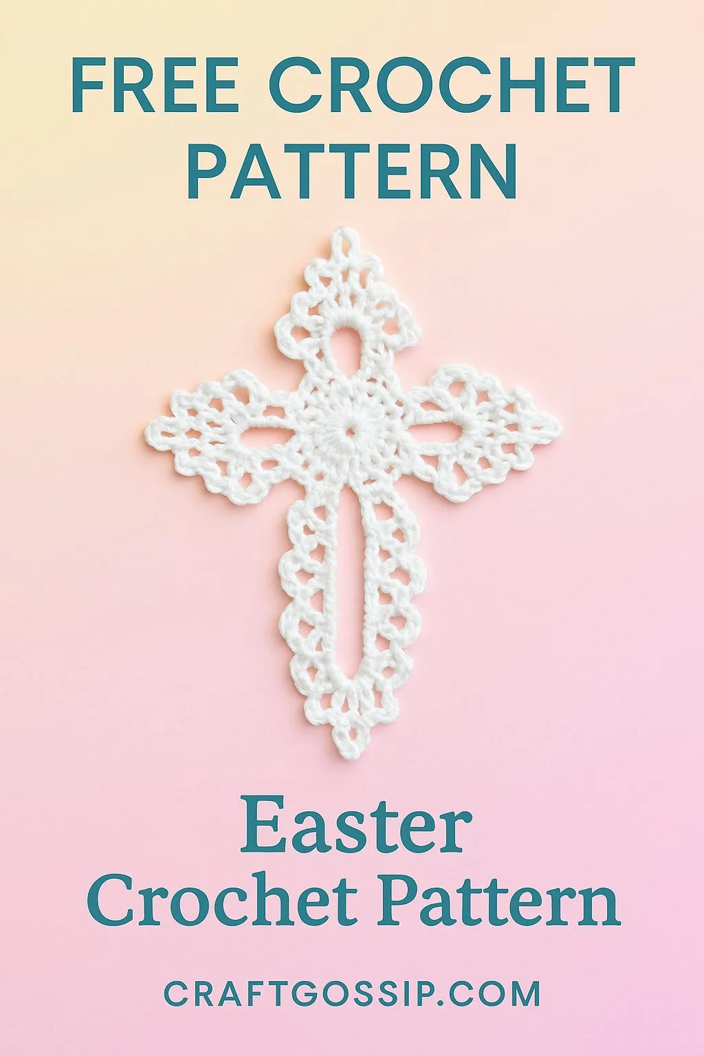 Delicate Easter Cross Bookmark Free Crochet Pattern Delicate Easter Cross Bookmark Free Crochet Pattern