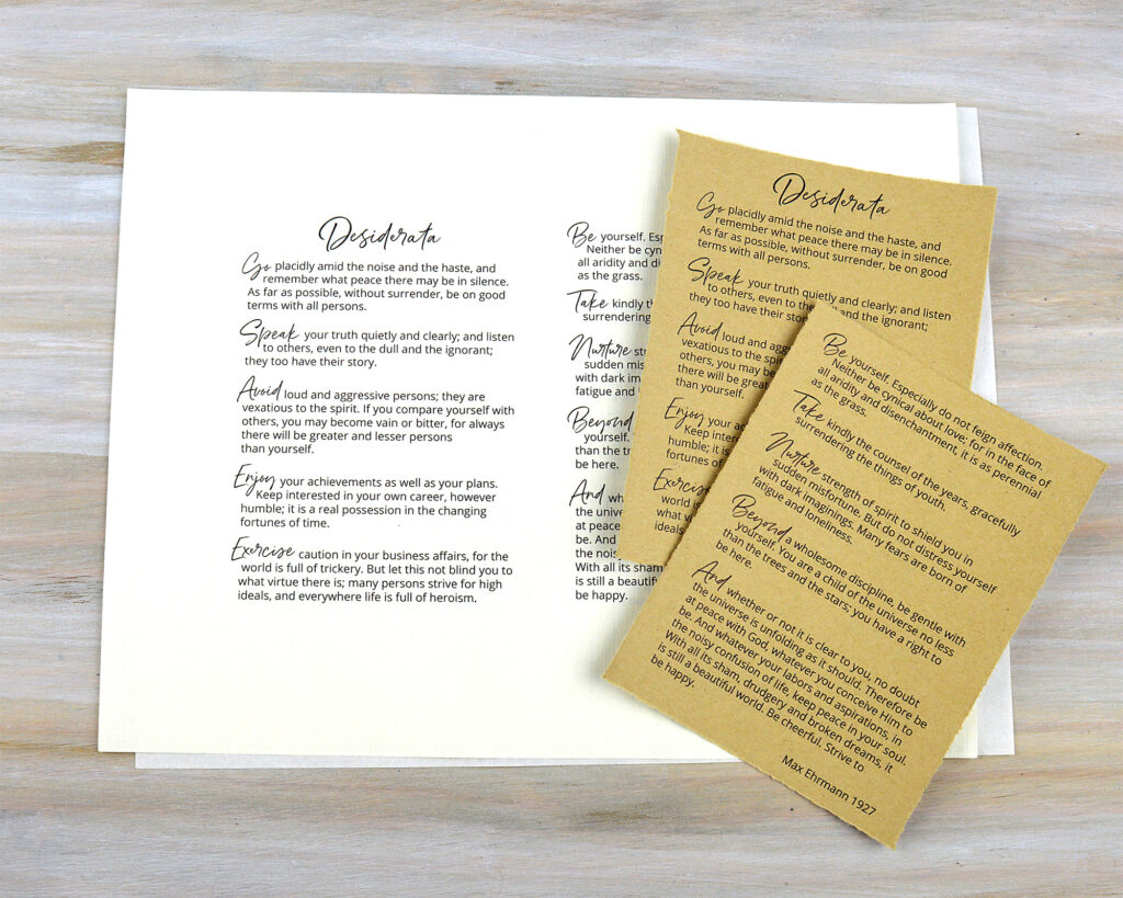 Desiderata Free Printable Poem For Your Journal Pages Desiderata Free Printable Poem For Your Journal Pages