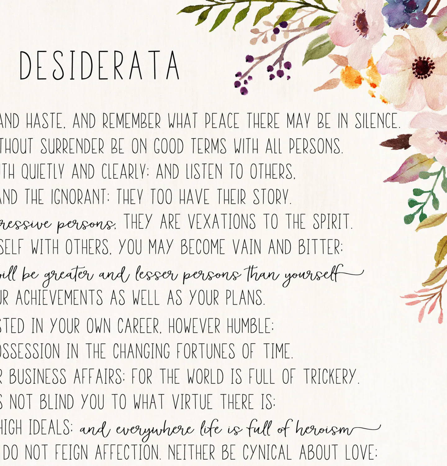 high resolution free printable desiderata poem high resolution free printable desiderata poem