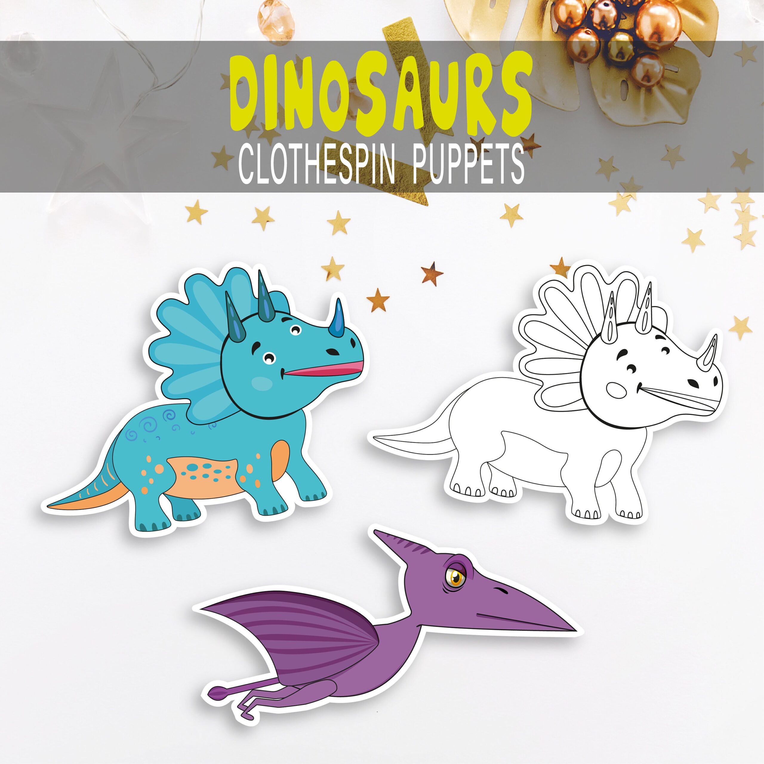 Dinosaur Clothespin Puppets Montessori Dinosaur Clothespin Puppets Montessori