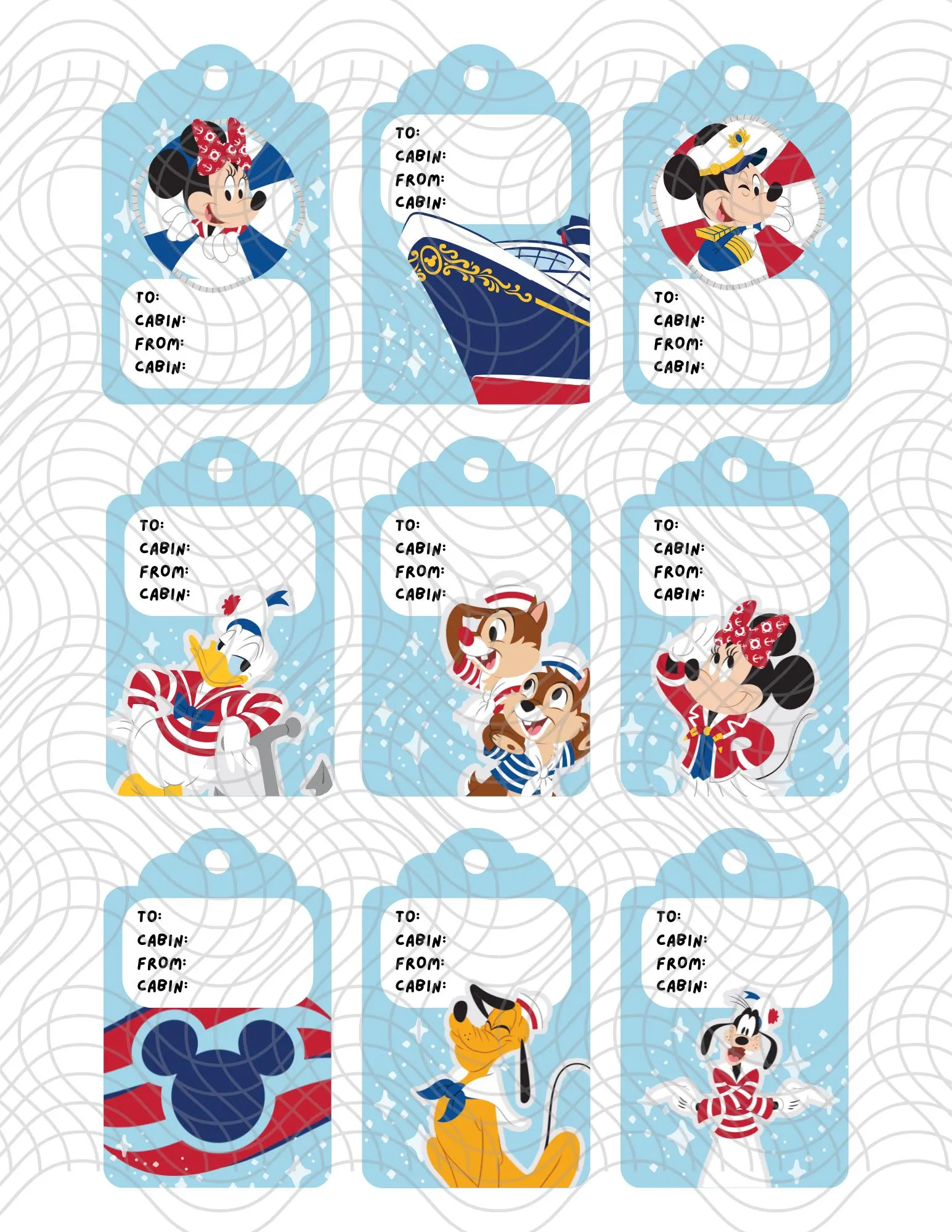Disney Cruise Fish Extender Gift Tags Disney Cruise Fish Extender Gift Tags