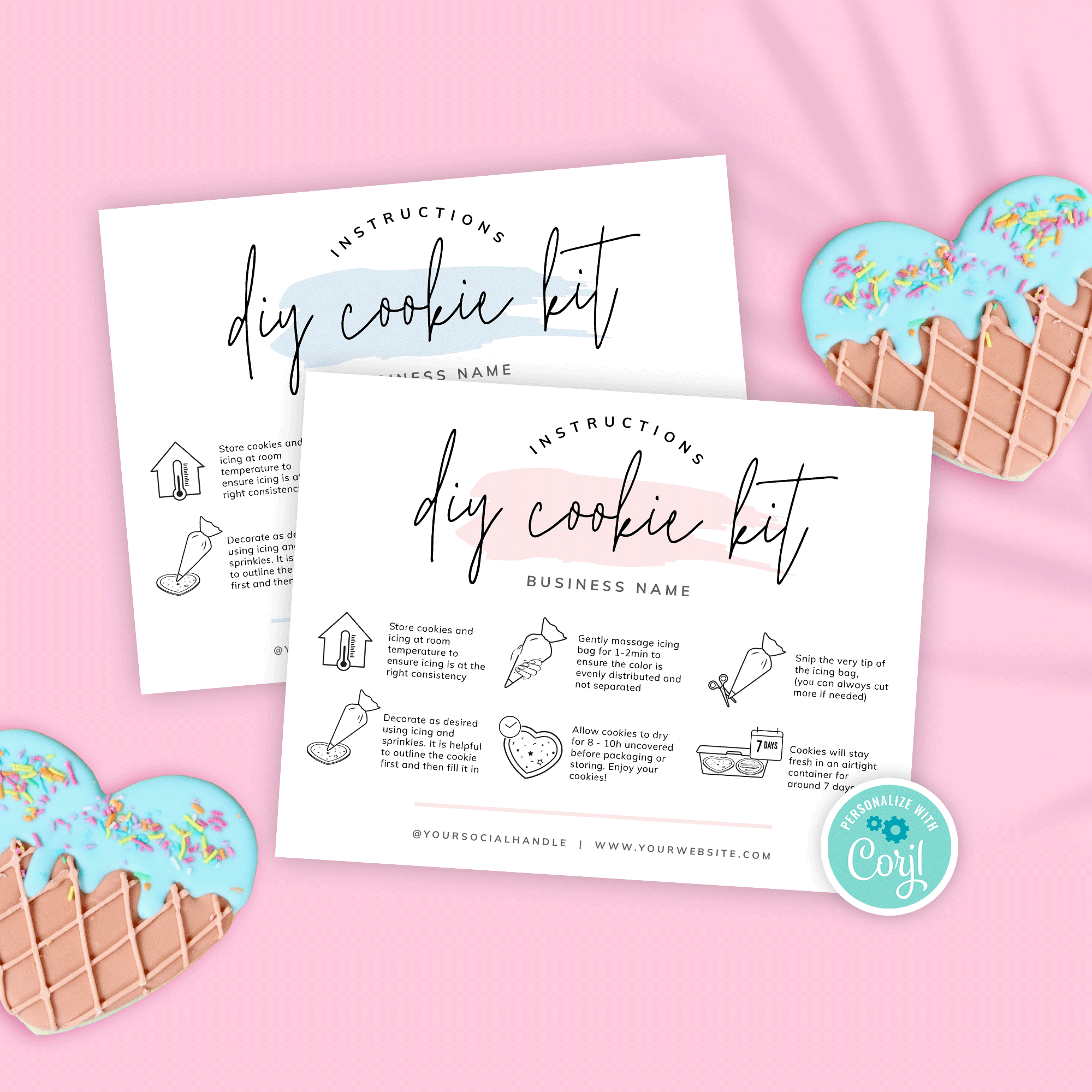 Diy Cookie Kit Instructions Template Cookie Decorating Guide Diy Cookie Kit Instructions Template Cookie Decorating Guide