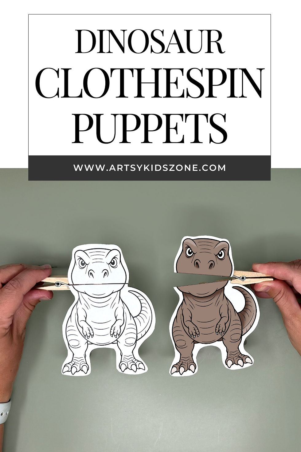 Diy Dinosaur Clothespin Puppets