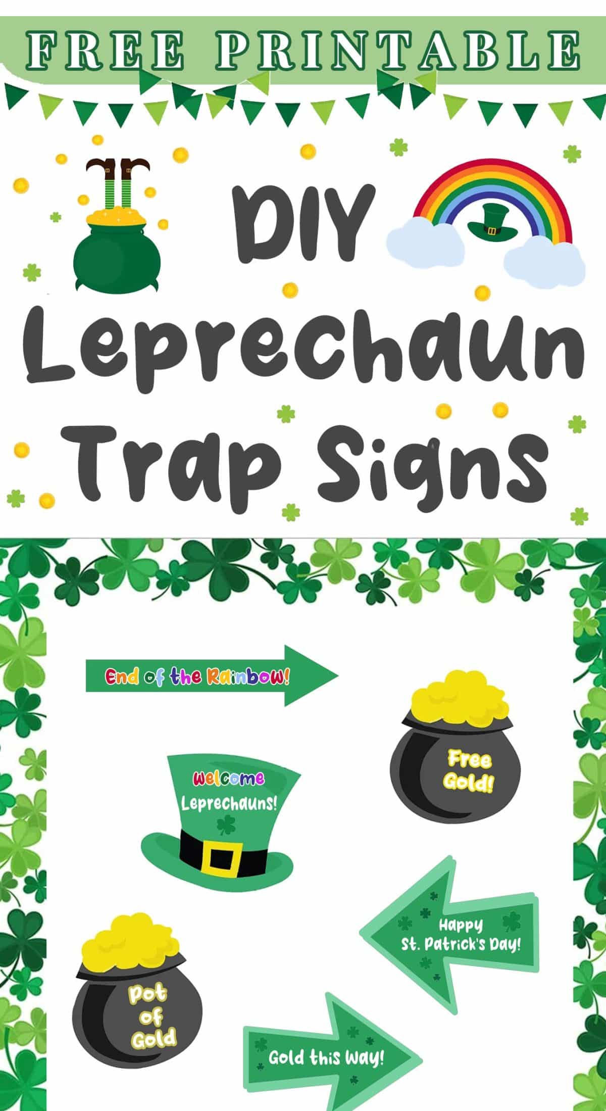 free leprechaun trap printables