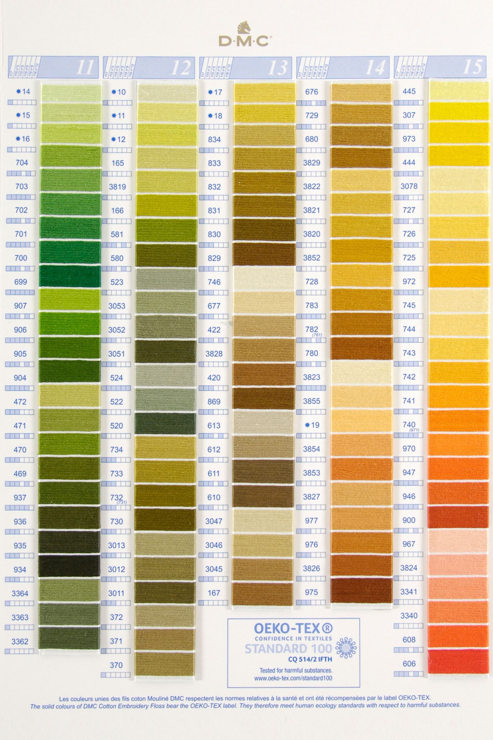 Dmc Stranded Cotton Colour Chartshade Card Dmc Stranded Cotton Colour Chartshade Card