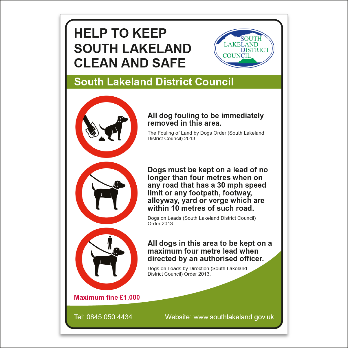 Dog Fouling Signs Dog Fouling Signs