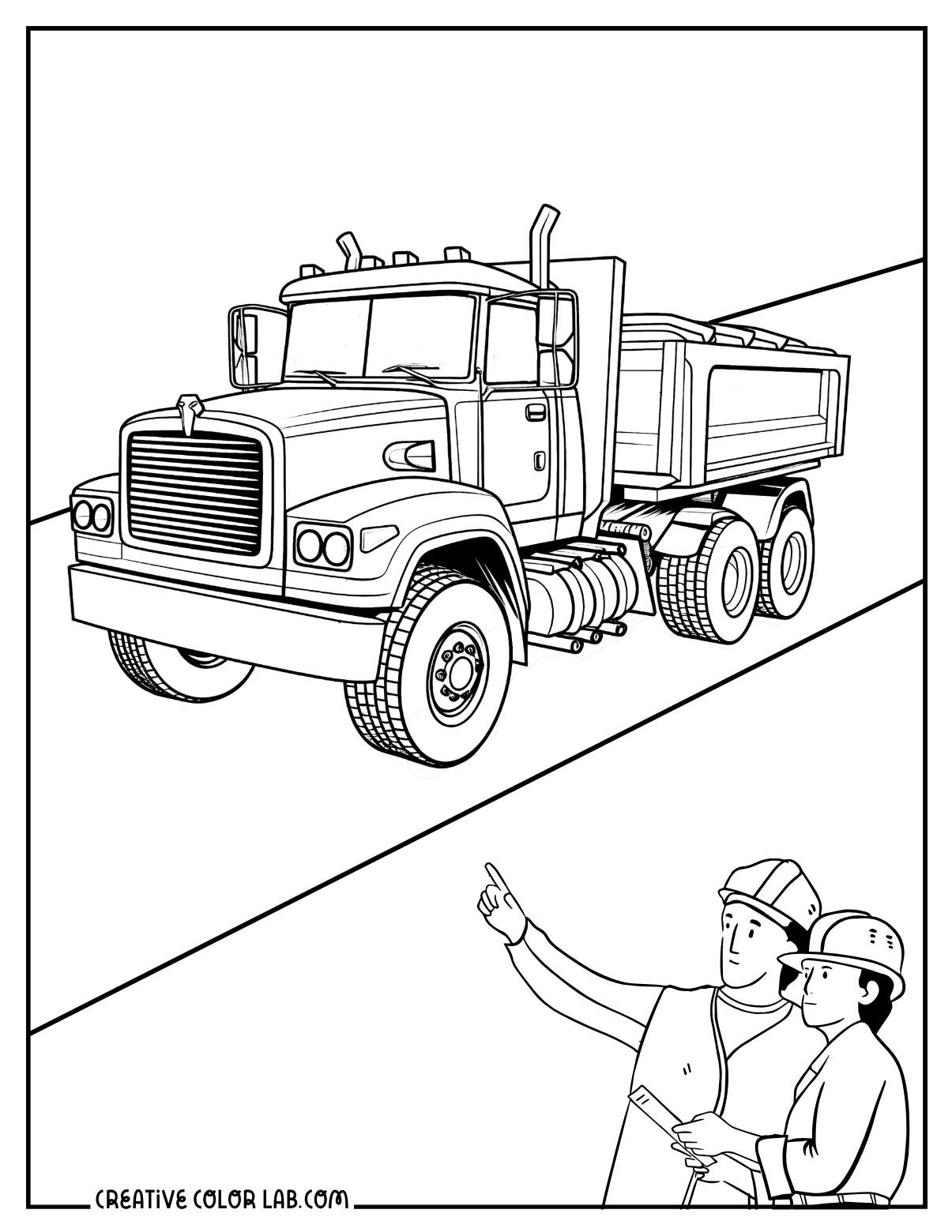 Dump Truck Coloring Pages