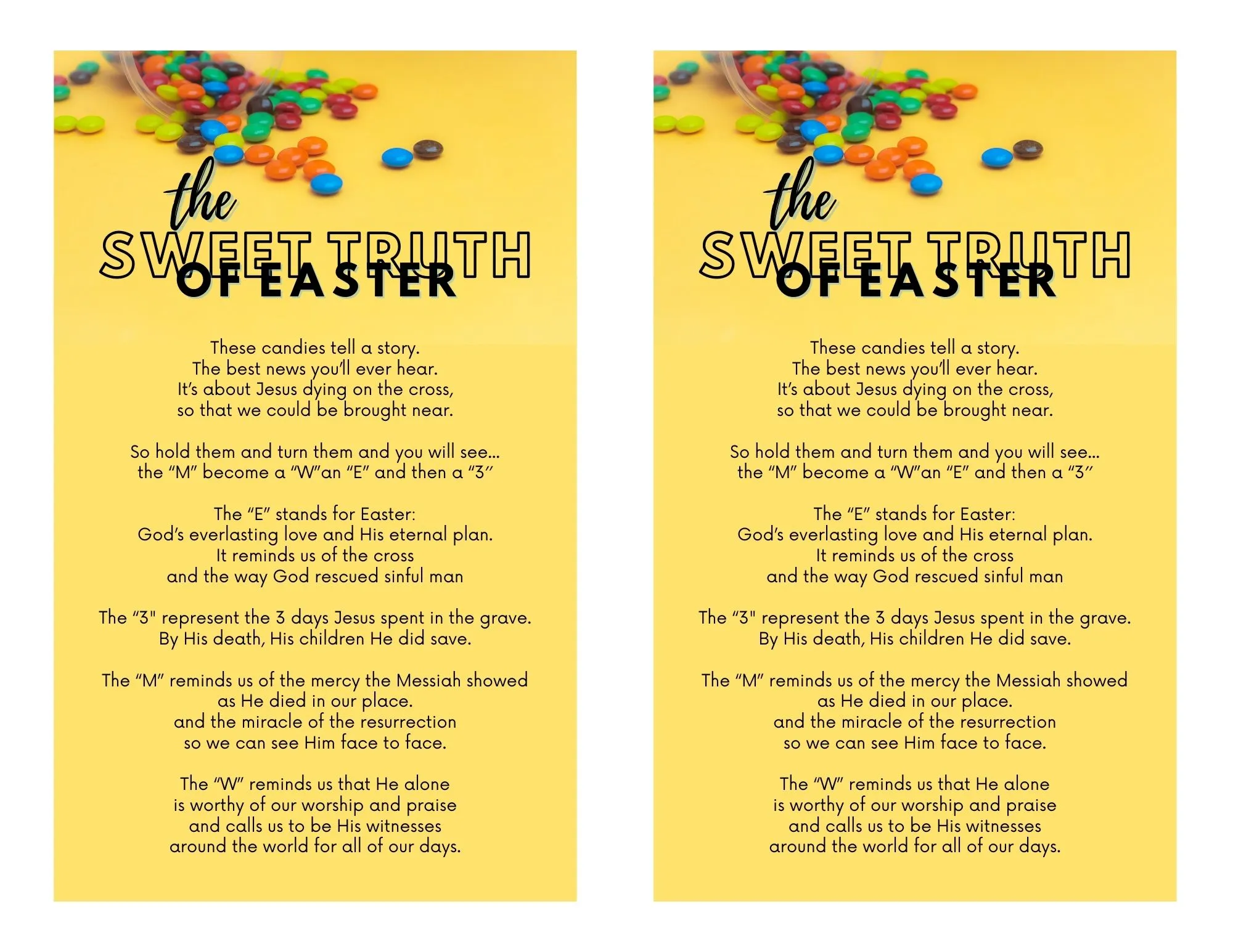 Easter Poem For Kids Church Pdf Printable
