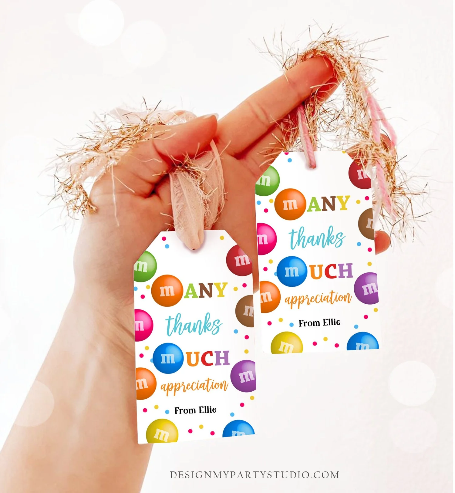 Editable Mm Candy Tag Many Thanks 72144
