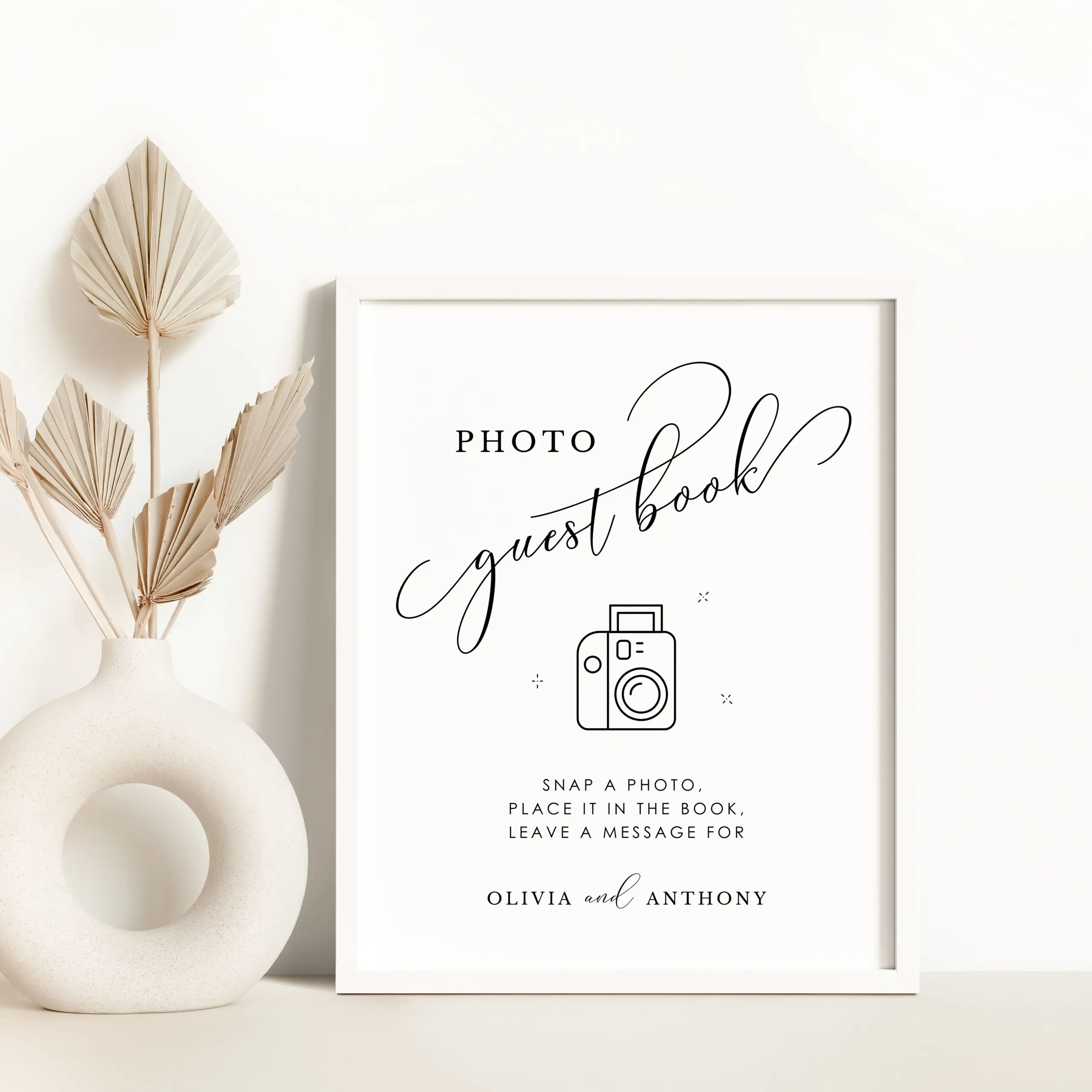 Ella Polaroid Guest Book Wedding Sign Printable 401617750