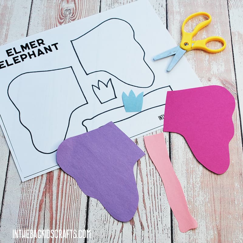 free printable elmer the elephant template