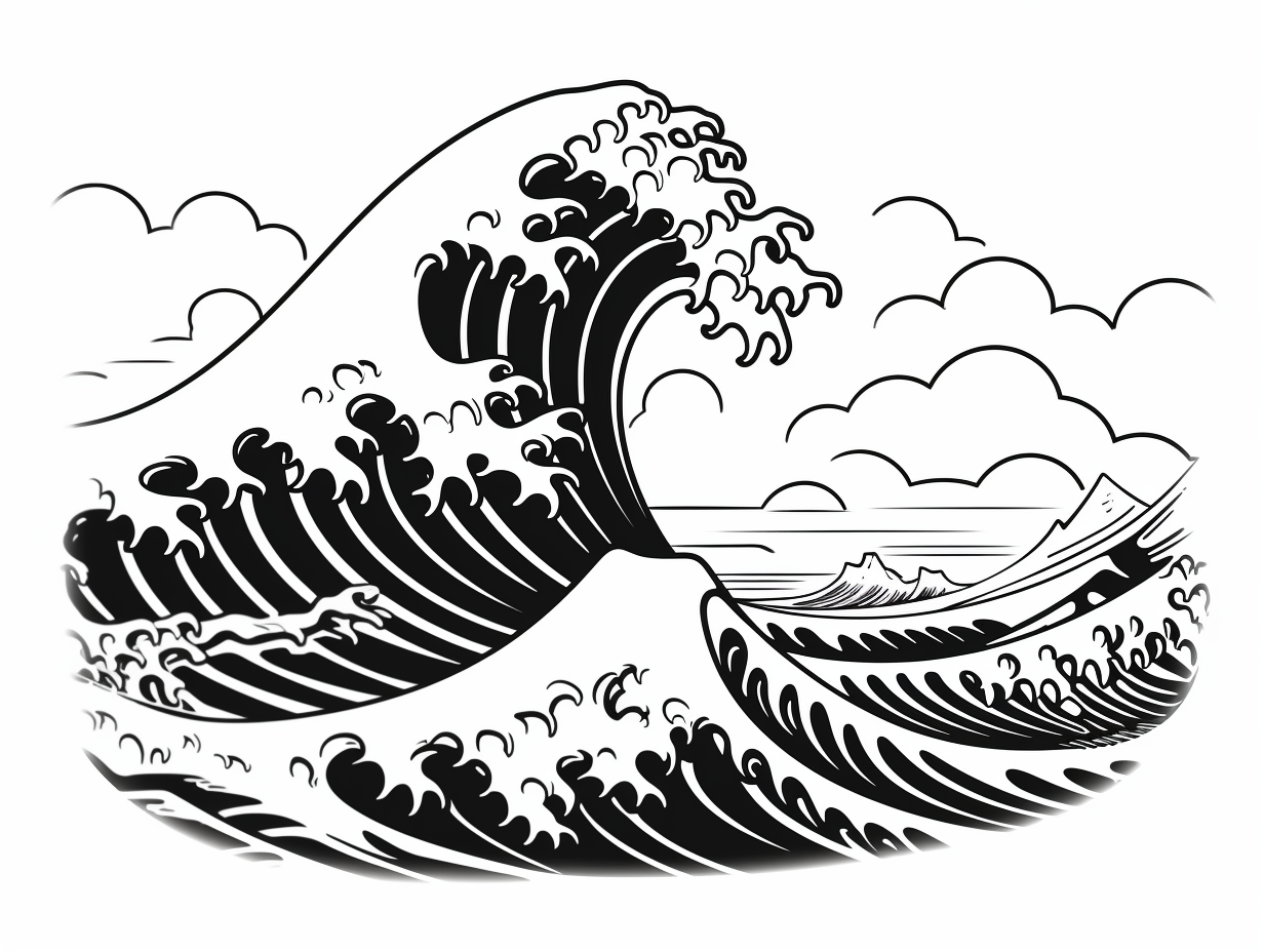 Engaging Tsunami Coloring Fun