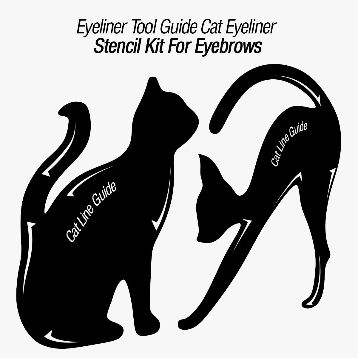 Eyeliner Tool Guide Cat Eyeliner Stencil Kit For Eyebrows 5408