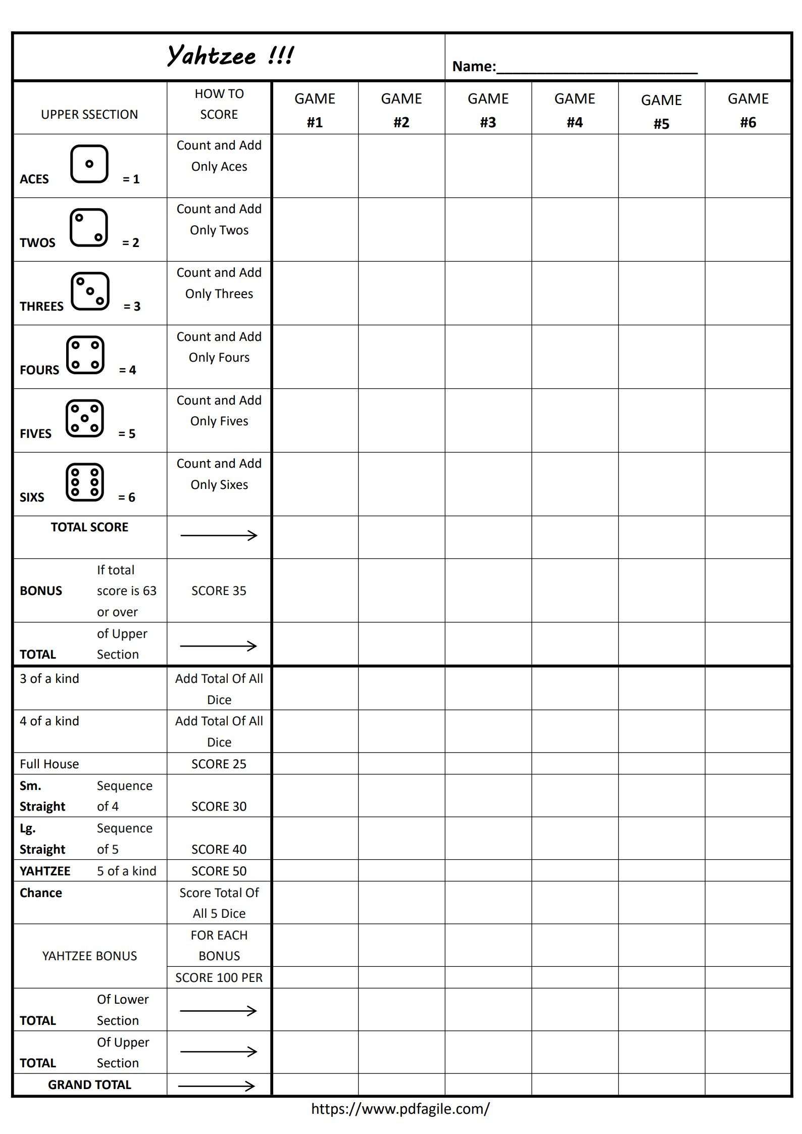 farkle score sheet free printable