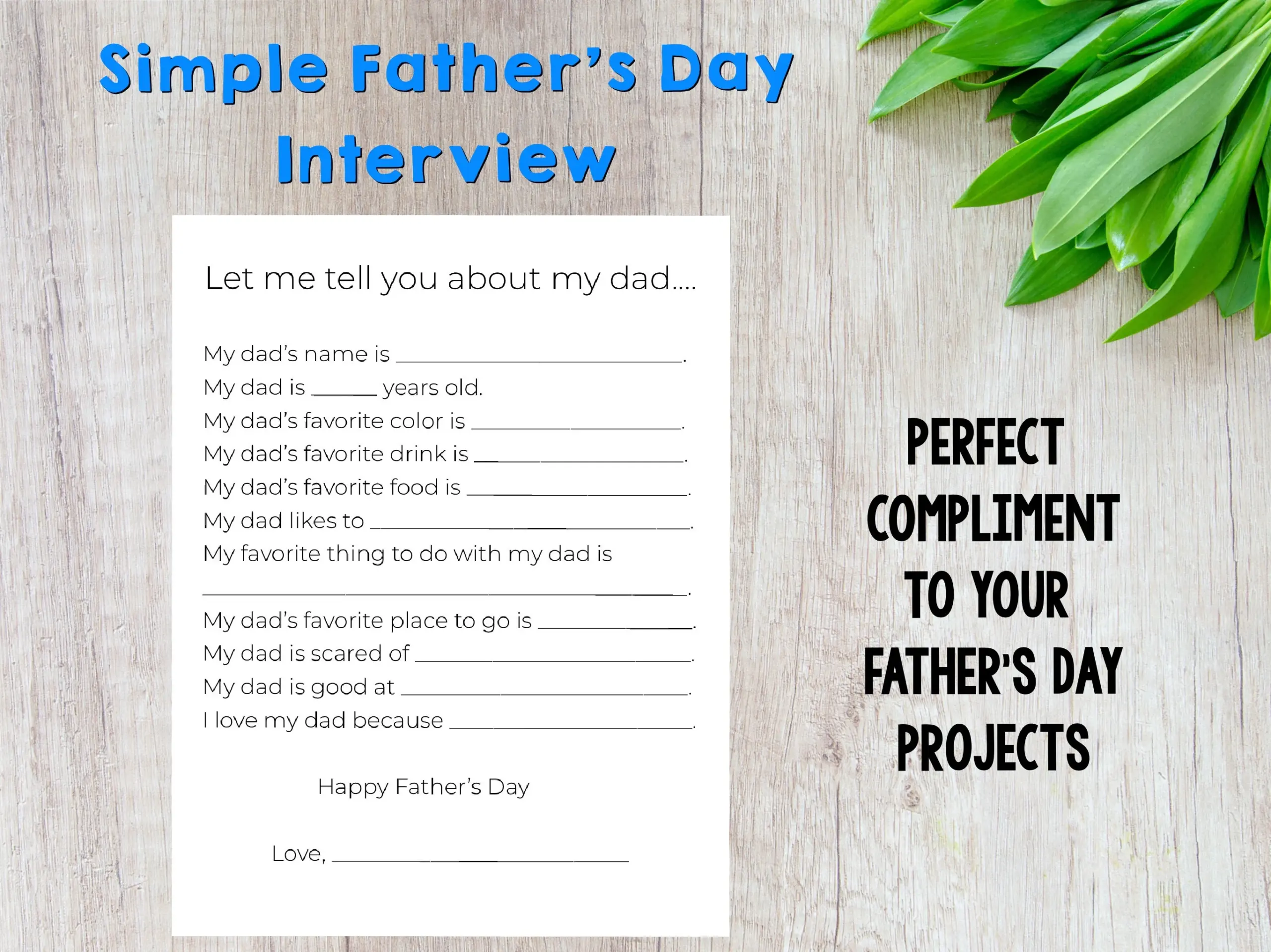 Fathers Day Interview Questionnaire