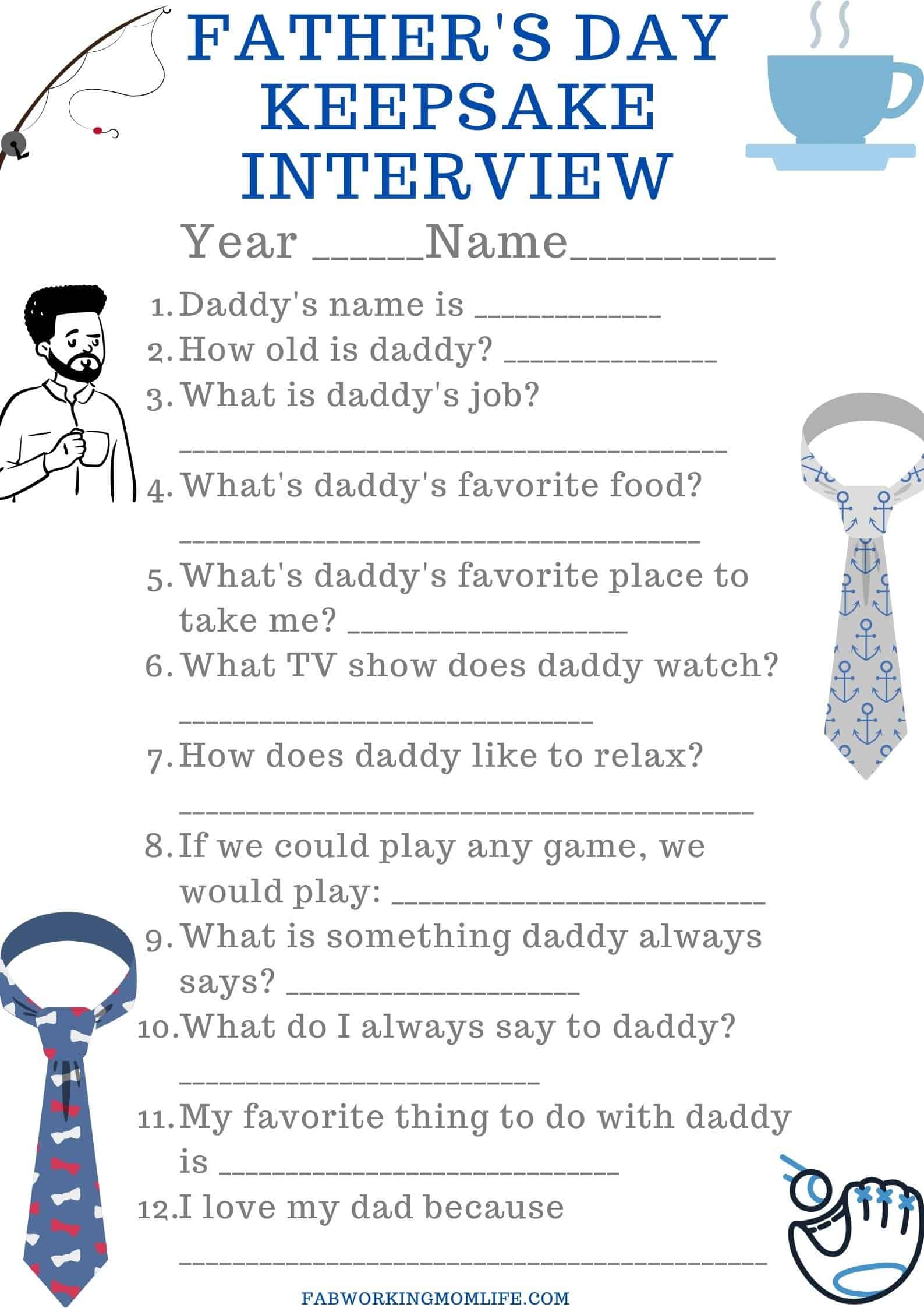 Fathers Day Keepsake Interview