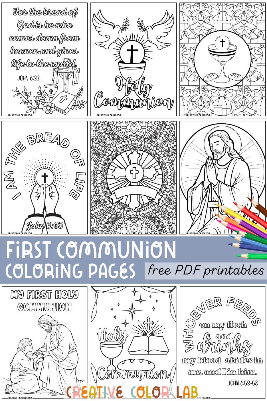 First Communion Coloring Pages