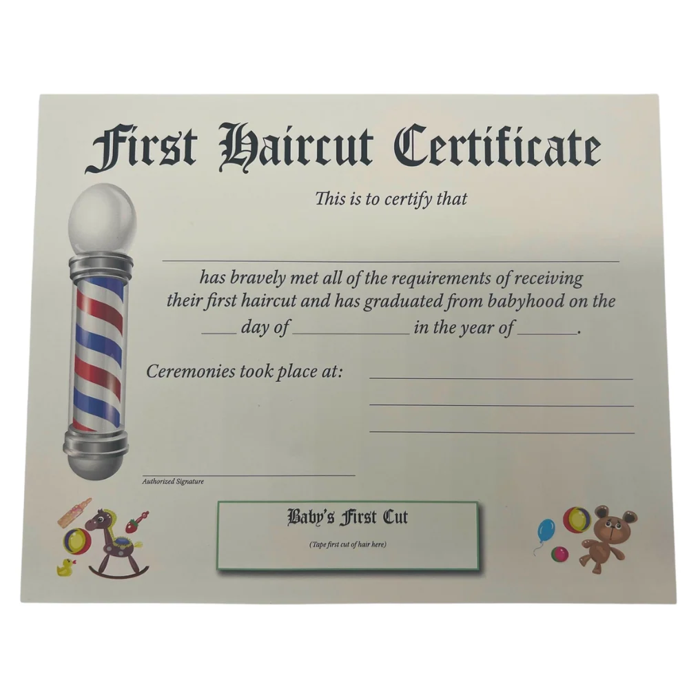 free printable first haircut certificate free printable first haircut certificate