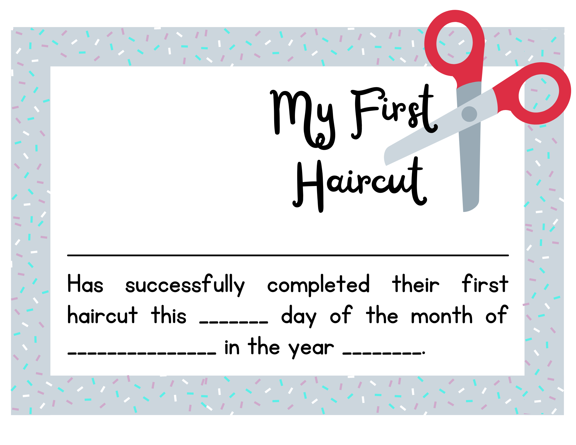 First Haircut Free First Haircut