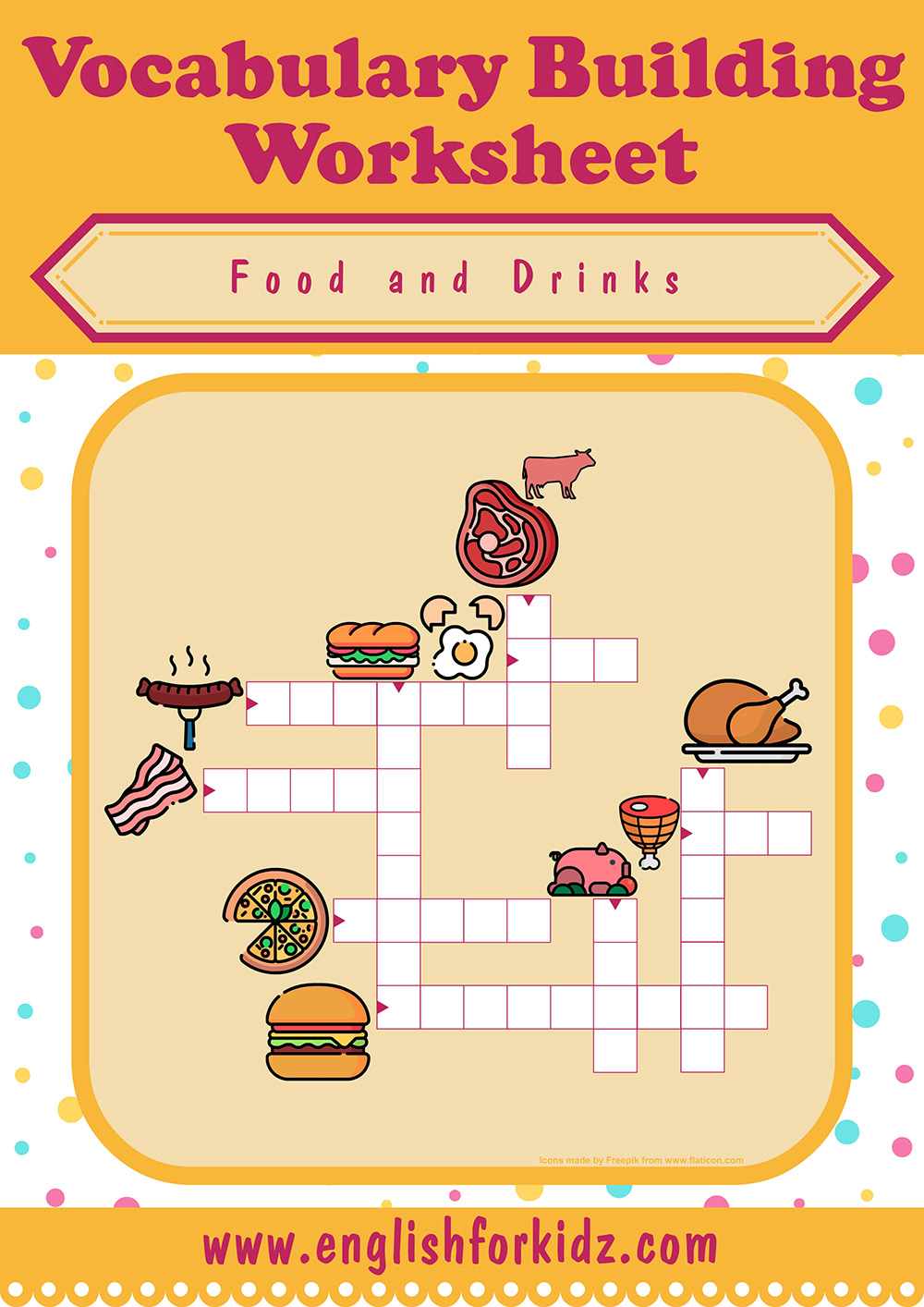 food crossword puzzle printable