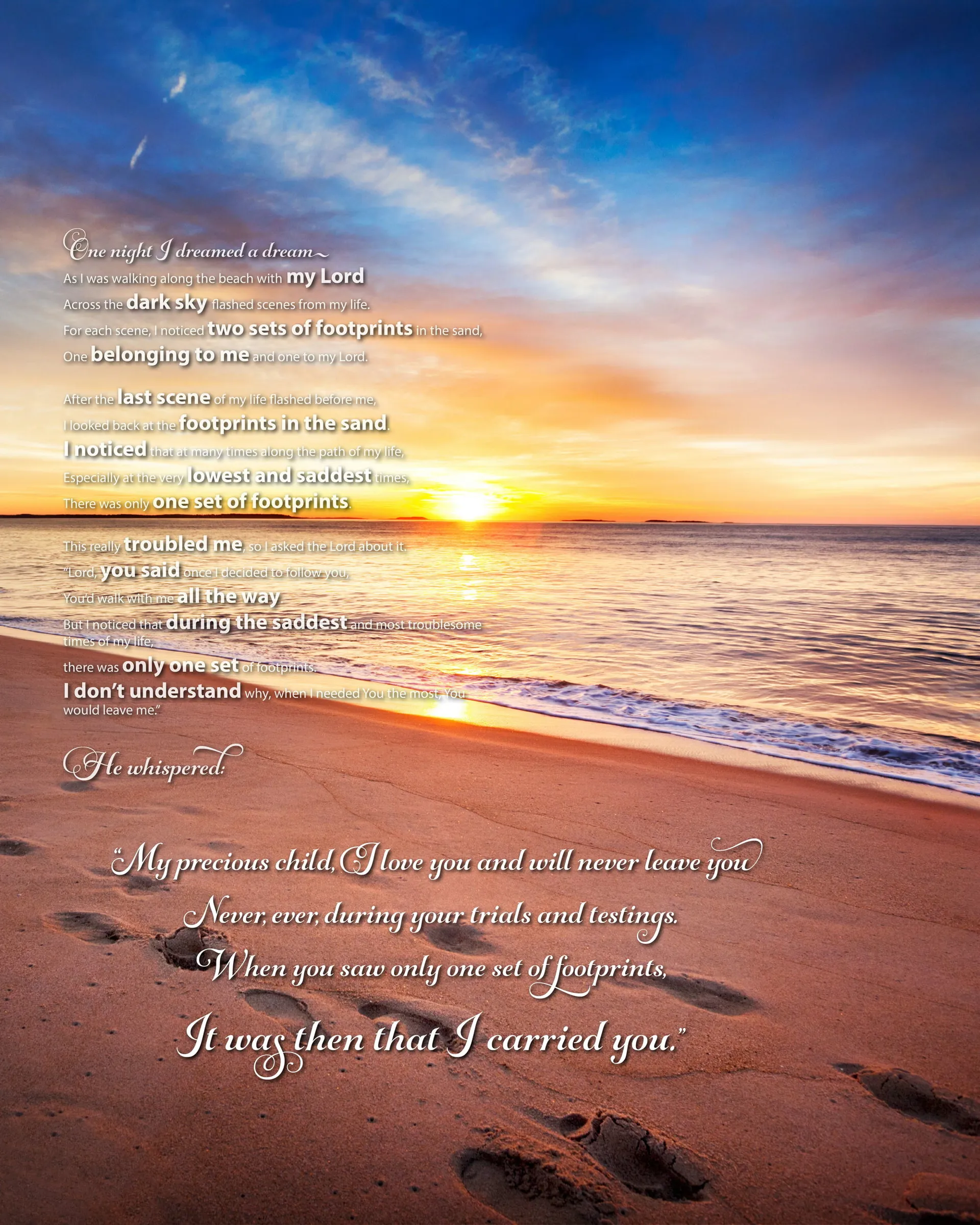 Footprints In The Sand Poem