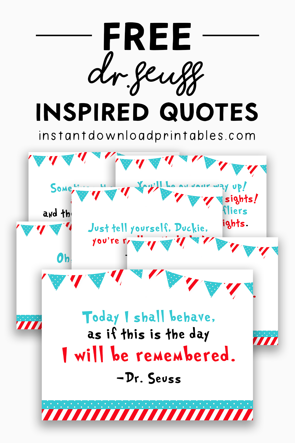 Free Dr Seuss Quotes Printable Instant Download